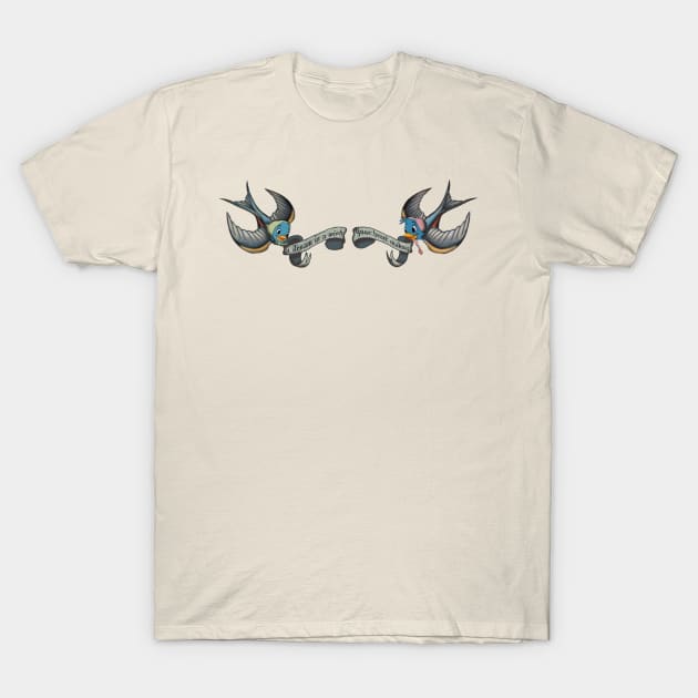 Cinderella's Sparrows T-Shirt by Bowl of Surreal